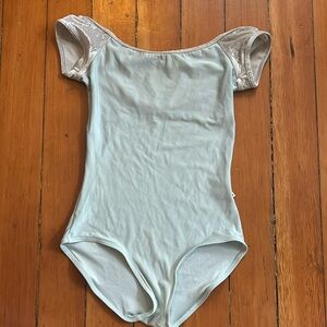 Light blue Wendy Yumiko with velvet cap sleeves